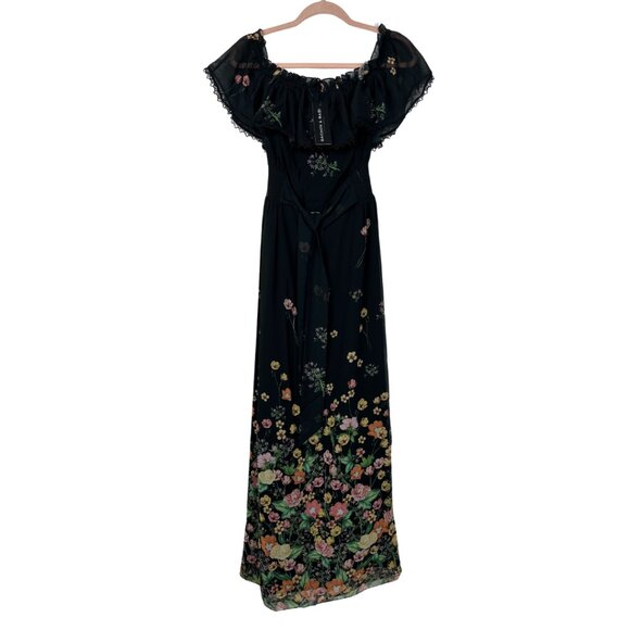 NWT SACHIN + BABI Nikki Dress in Dark Garden Off-the-Shoulder Maxi Long 2 - Picture 2 of 11